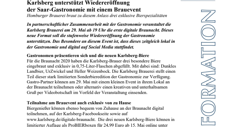 Presseinfo zur Digitalen Braunacht 2020