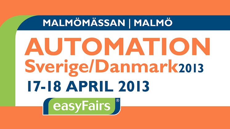 Vi ställer ut på EasyFairs Automation