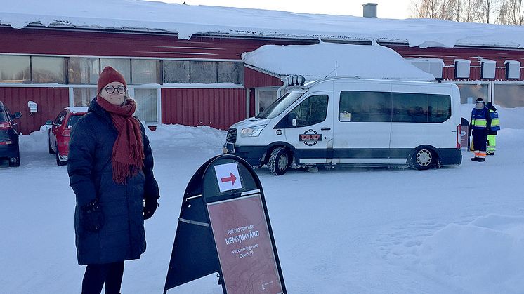 Vaccineringen av hemsjukvårdspatienter har gått som på räls. Enhetschef Sara Hedkvist är mycket nöjd med veckans arbete. Foto: Helene Markström