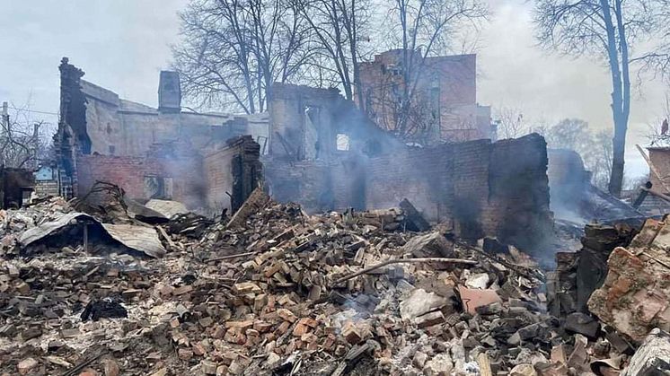 I Sumy i nordöstra Ukraina där bilden är tagen, har människor flytt undan strider. Från olika delar av landet söker man nu skydd i Lviv vid den polska gränsen, som än så länge förskonats från strider. Foto: Privat