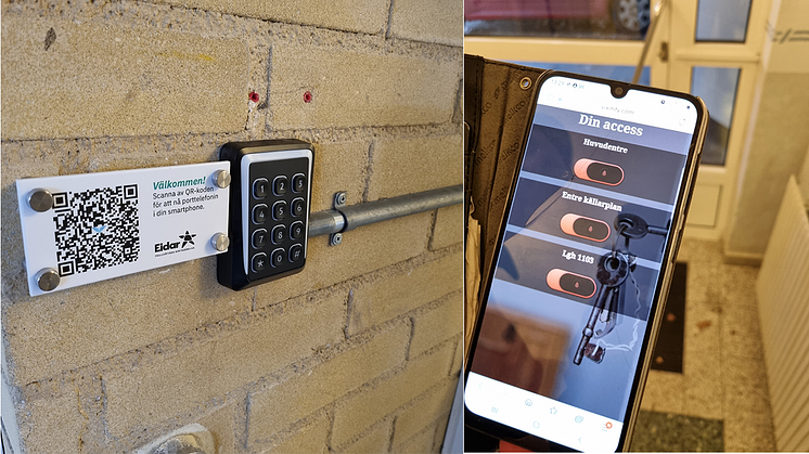 Digitala lås, QR kod och verifiering med BankID  – många smarta lösningar när Eidar digitaliserar i Skogshöjden