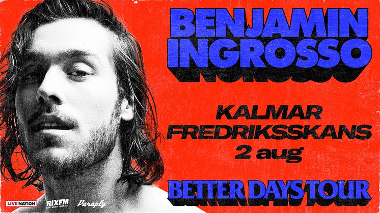 Benjamin Ingrosso tillbaka med stor Sverigeturné 2024!