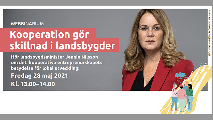 Landsbygdsminister Jennie Nilsson talar om det kooperativa entreprenörskapets betydelse för lokal utveckling