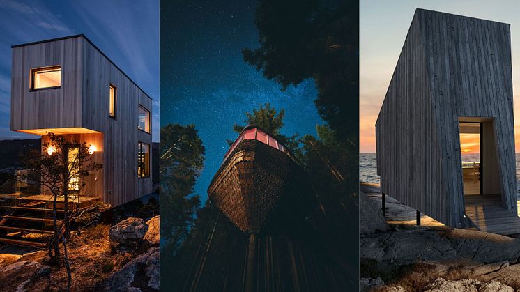 The Bolder Skylodges, Woodnest and Flokehyttene are three new spectacular cabins in Fjord Norway. Foto: The Bolder IYD, Visit Hardangerfjord / Thor Hveem, Holon Arkitektur