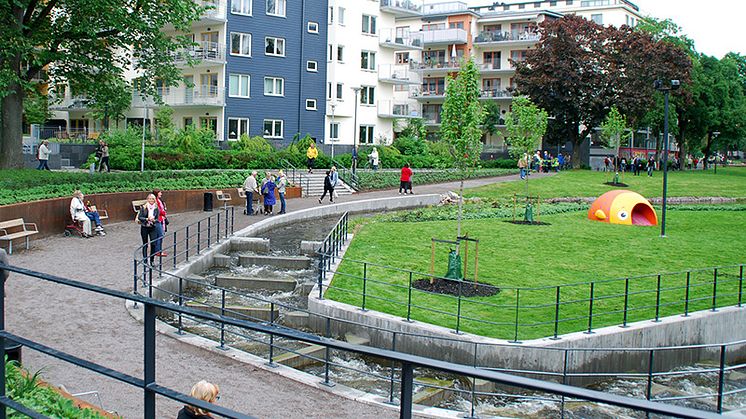 Nybyggd park med unik fiskväg kan vinna pris