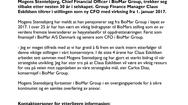 Ny CFO i BioMar Group