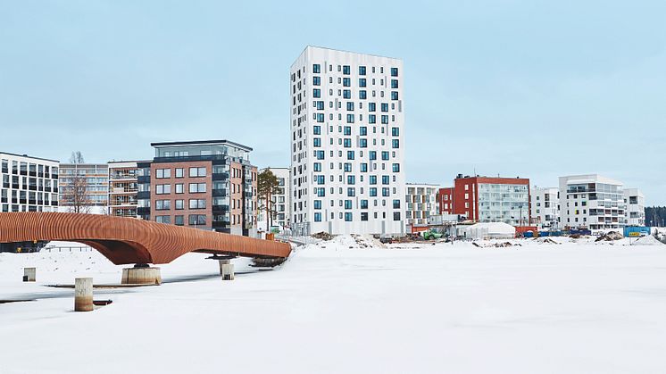 Joensuu Lighthouse, opiskelija-asunnot rakennusvaiheessa, maisemakuva