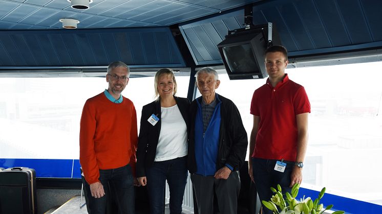 The fist winners check in at the Stockholm Arlanda ramp tower