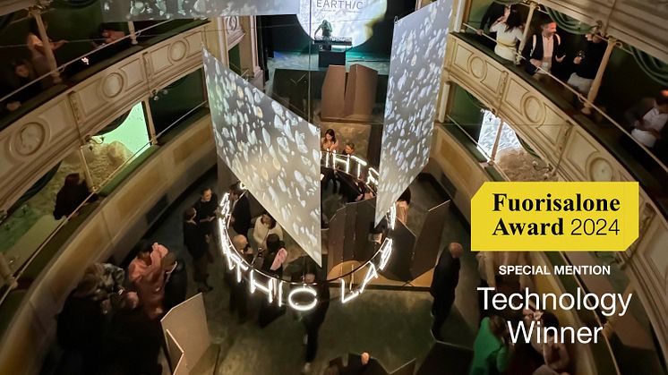 EARTHIC® LAB får Fuorisalone Special Mention i kategorin “Technology”, som delas ut av evenemangets jury och redaktion