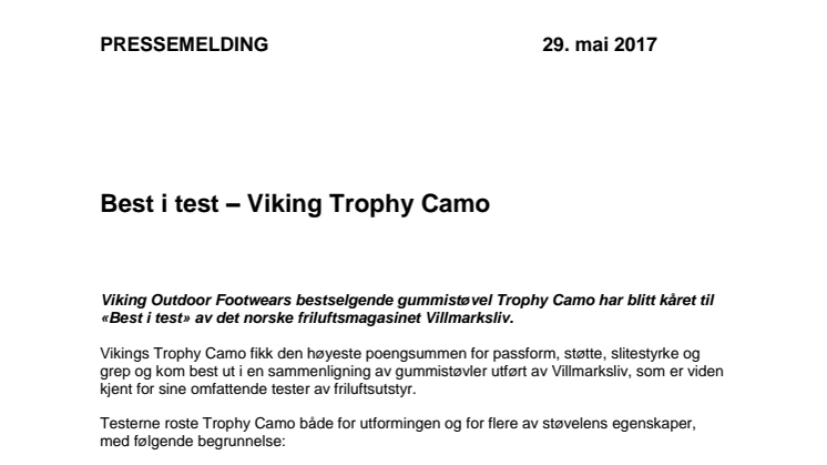 Best i test - Viking Trophy Camo