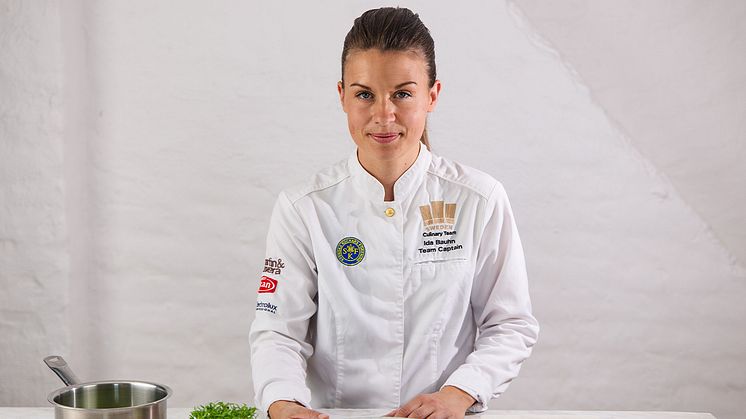 Ida Bauhn, lagkapten i Svenska Kocklandslaget med Grön Ärtsoppa Från Sverige 2023