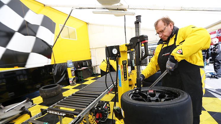 Dunlop provide the tyres , service and support at international racing events around the world, including the BTCC