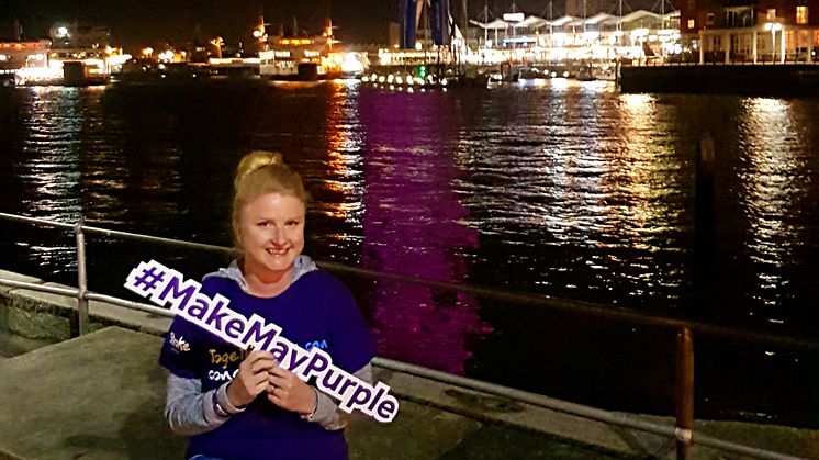 Emirates Spinnaker Tower lights up purple to celebrate Make May Purple
