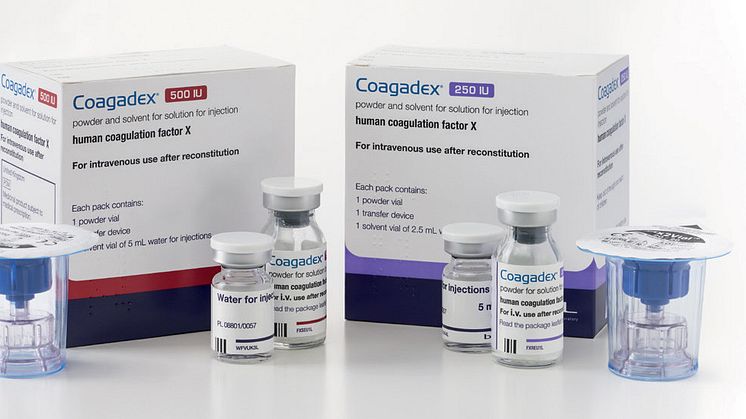 Coagadex® är ett koncentrat av koagulationsfaktor X