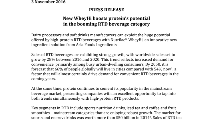 New WheyHi boosts protein’s potential in the booming RTD beverage category