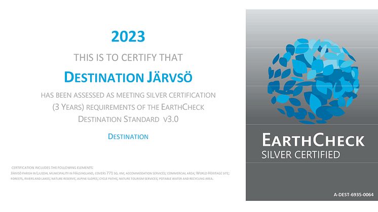 Järvsö är återigen godkänd i gedigen och årlig hållbarhetsgranskning.