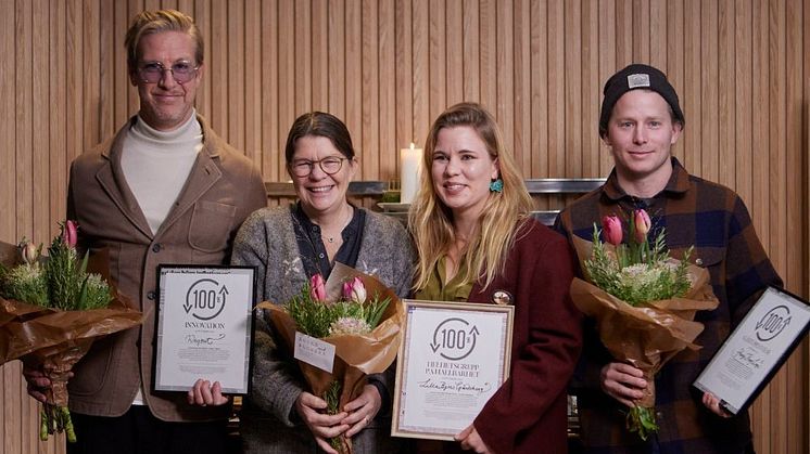 Vinnarna av hållbarhetspriset 100% Cirkulärt 2022. Foto: Erik Olsson