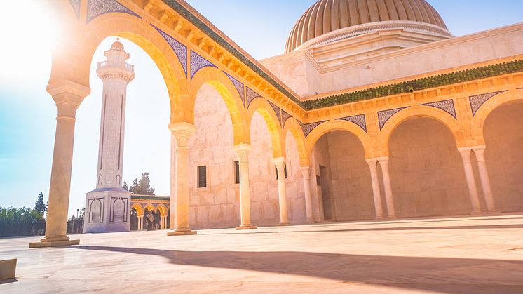 Die Küstenstadt Monastir im Süden des Golfs von Hammamet