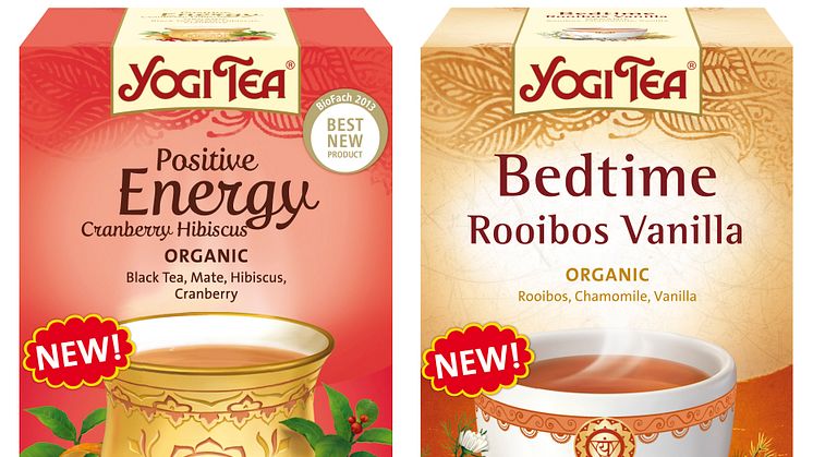 Behöver du piggas upp eller lugnas ned? Två nya ayurvediska teer från Yogi Tea