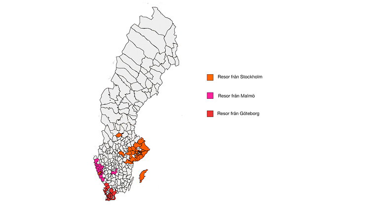 Mobildata visar: Hit reste svenskarna under midsommarhelgen