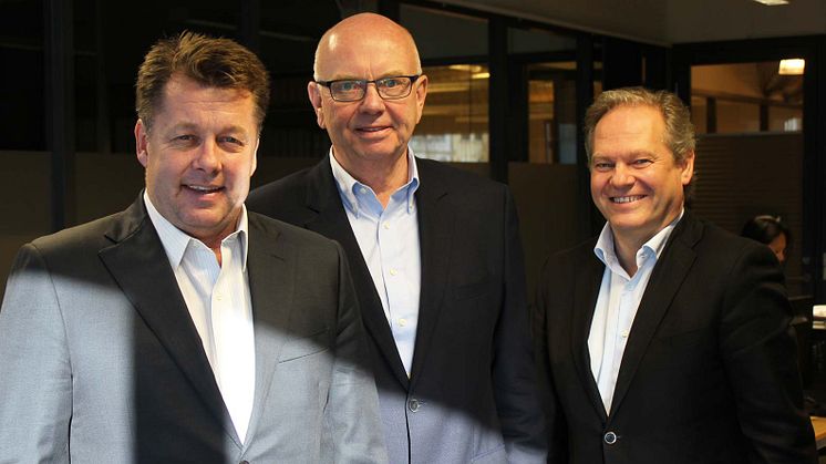 Fra venstre: Arnt Aske fra Node, Otto Isaksen fra Digin og Lars Erik Torjussen fra Noroff Education