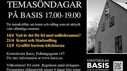 Vad är det för fel på nolltoleransen? 14/4 den första temasöndagen på Basis.