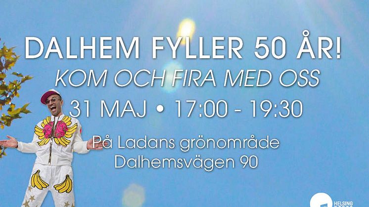 Dalhem fyller 50 år! Jubileumsfest med Sean Banan och roliga aktiviteter