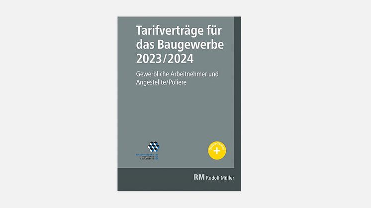 Die Neuauflage der bewährten Tarifbroschüre enthält alle im Baugewerbe aktuell geltenden Tarifverträge und zahlreiche für das Baugewerbe wichtige Gesetzestexte in ihrer jeweils aktuellen Fassung. Foto: Verlagsgesellschaft Rudolf Müller.