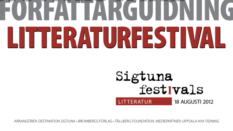 Sigtuna startar Litteraturfestival med ordet i centrum