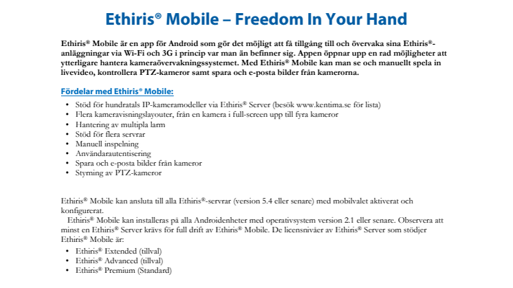 Ethiris Mobile – Freedom In Your Hand