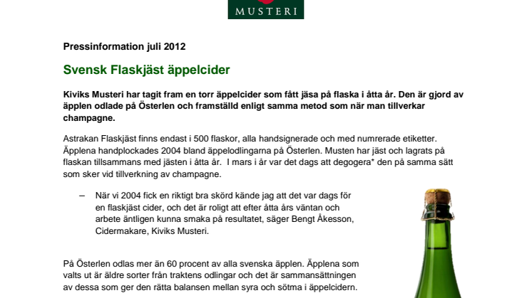 Svensk Flaskjäst äppelcider