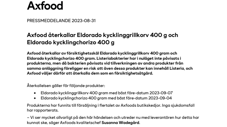 Axfood återkallar Eldorado kycklinggrillkorv 400 g och.pdf