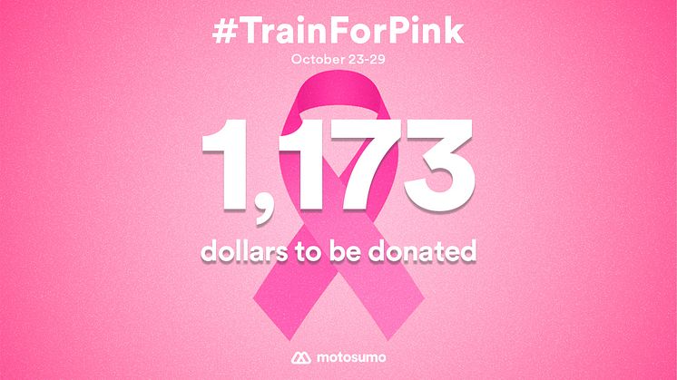 Motosumo Community Donates USD 1,173 to fund Breast Cancer Research with #TrainForPink campaign  