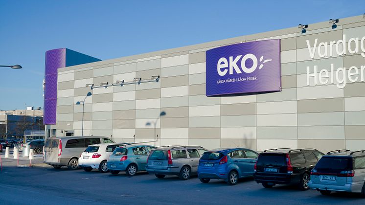 EKO-butiken i Kalmar och dess nya fasad