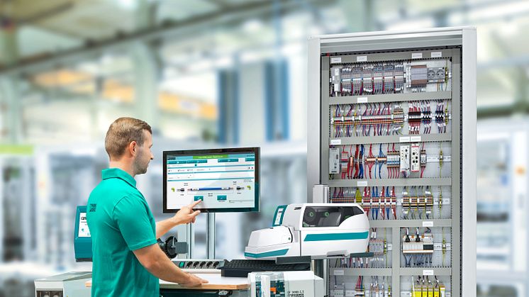 Efficient control cabinet building through automated wire and cable identification