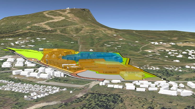 Slik kan en reguleringsplan fremstilles digital og 3-dimensjonal. Prøveprosjekt fra Skeikampen.