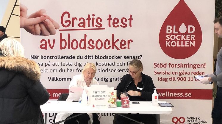 Gratis blodsockerkoll erbjuds på ett flertal platser under hösten