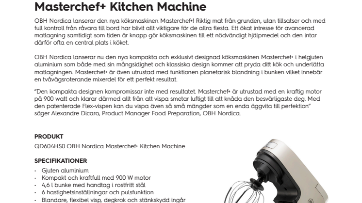 Masterchef+ Kitchen Machine