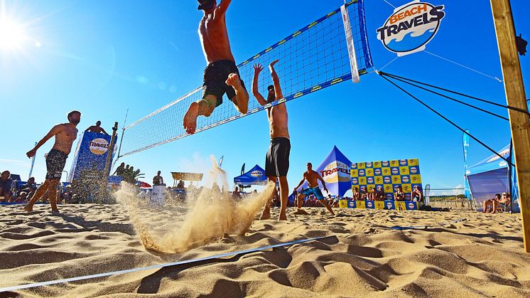 Tylösand kommer fyllas av beachvolleyplaner när Sveriges bästa spelare kommer att göra upp om SM-titlar. Foto: Beach Travels