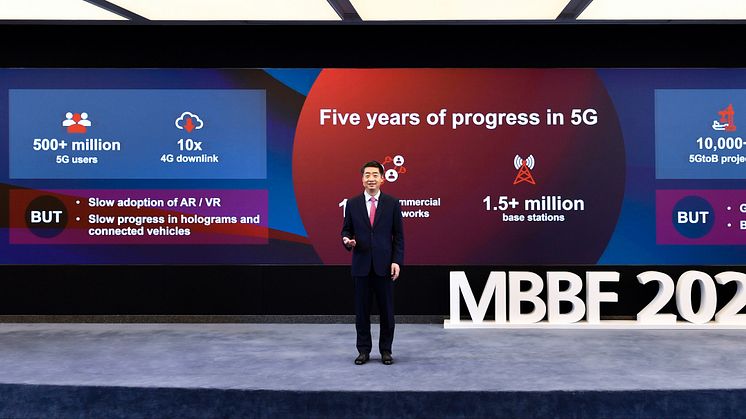 Ken Hu talar om 5G-utveckling under MBBF 2021