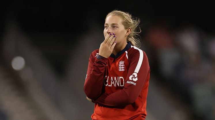 Sophie Ecclestone took 2-19 from her four overs. Photo: Getty Images