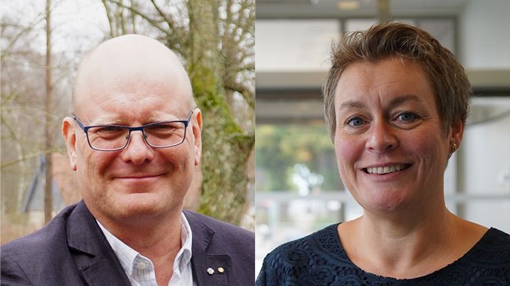 Leif Sandberg, distriktsordförande och Annette Linander, regionråd och gruppledare