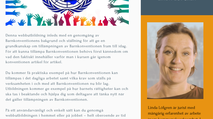 Barnkonventionen blir lag 1 jaunuari 2020 - Gå Infosoc webbutbildning!