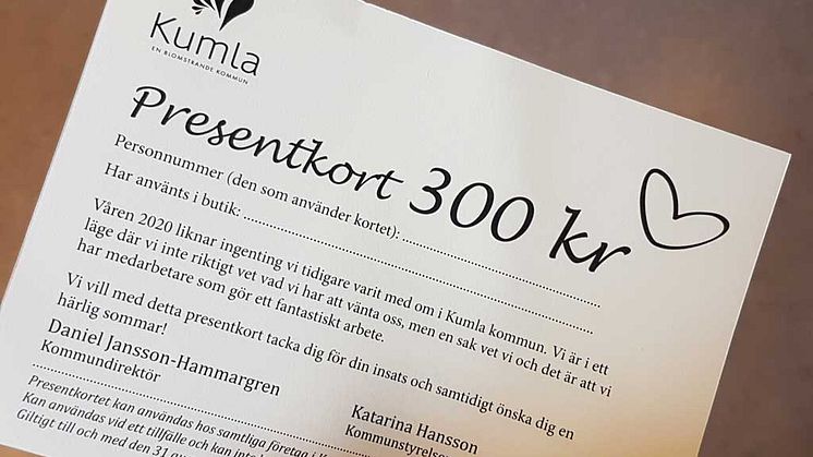 Ett stort tack till kommunens personal för ett hårt arbete under våren