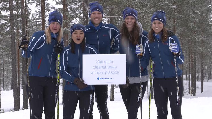 Bluewater team ski's 90k Vasaloppet marathon to promote fight against plastic in the planet's oceans