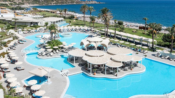 Rodos Palladium i Grekland var hotellet med högst kundnöjdhet bland svenska resenärer sommaren 2023.