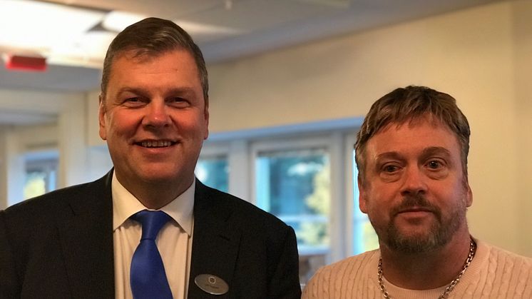 Ulf Tapper, vd HSB Södertörn och Jonte Söderström, ordförande HSB Södertörn