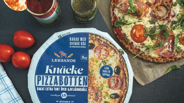 Pizzabotten som knäcker  - Leksands Knäckebröd lanserar unik Knäckepizzabotten