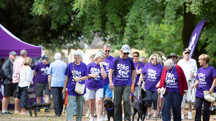 Survivors take a Step Out for Stroke in Bury St Edmunds