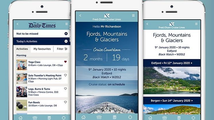 Fred. Olsen Cruise Lines launches new app to enhance guest experience